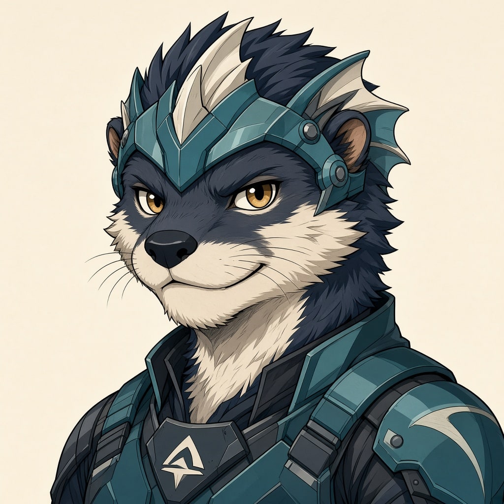 Razor Otter portrait